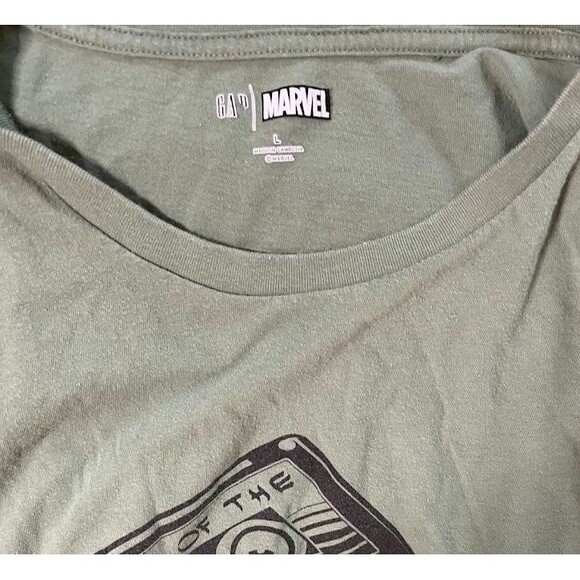 Gap Guardians Galaxy T-Shirt L Green Marvel Cassette Tape Retro Comic Tee - Picture 2 of 4